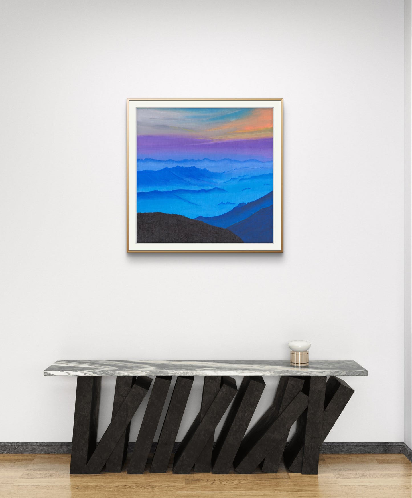 Nepalese Sunrise 40 x 40cm - Acrylic on Canvas