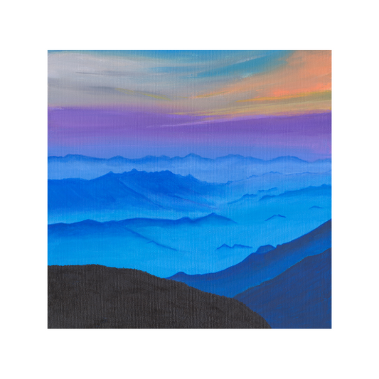 Nepalese Sunrise 40 x 40cm - Acrylic on Canvas